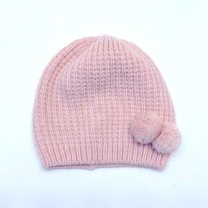 Joe Fresh Toddler Girl Pink Pom Knit Beanie Toque, Size 1-3 Years